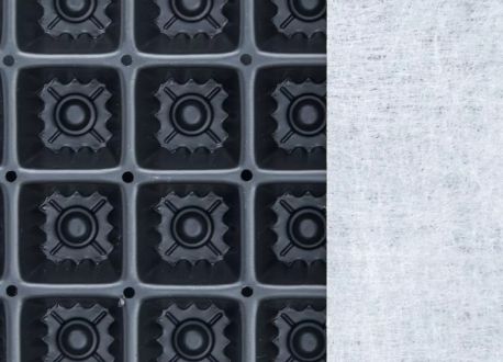 Hydrotec Geo Dren 1610 geokompozyt na dach płaski, dach zielony laminowany geowłókniną PP Typar SF32