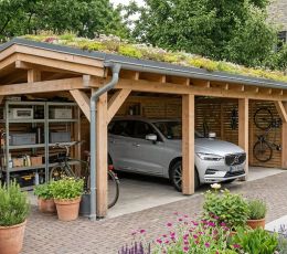 lekki dach zielony zastosowanie na wiata garażowa