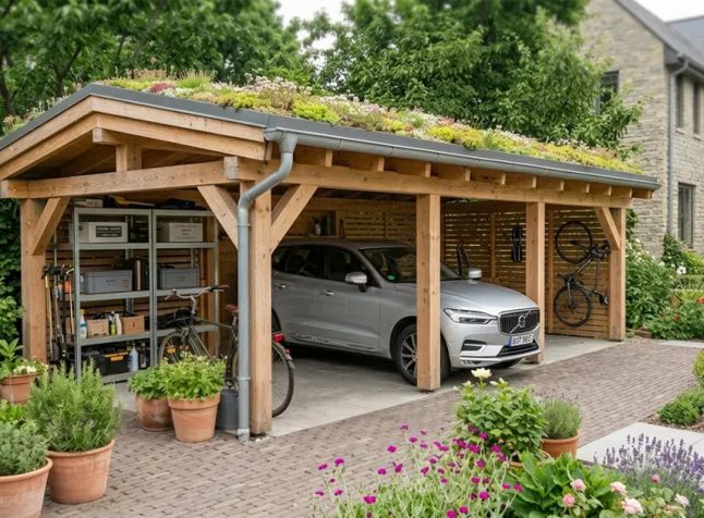 Lekkie rozwiązania na dachy zielone w uprawie ekstensywnej wiaty altany