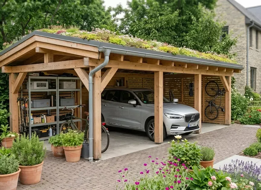 Lekkie rozwiązania na dachy zielone w uprawie ekstensywnej wiaty altany